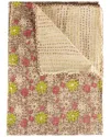 Taj Hotel Natural Group Kantha Cotton Throw In Beige