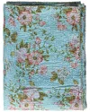Taj Hotel Natural Group Kantha Cotton Throw In Blue