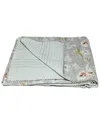 Taj Hotel Natural Group Kantha Cotton Throw In Grey