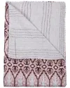 Taj Hotel Natural Group Kantha Cotton Throw In Pink