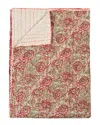 Taj Hotel Natural Group Kantha Cotton Throw In White