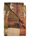 Taj Hotel Natural Group Kantha Silk Throw In Brown