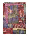 Taj Hotel Natural Group Kantha Silk Throw In Red