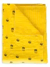 Taj Hotel Oriental Contemporary Design Kantha Throw In Yellow Multi
