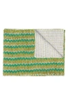 Taj Hotel Vintage Cotton Kantha Throw Blanket In Green