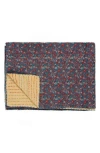 Taj Hotel Vintage Cotton Kantha Throw Blanket In Multi