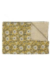 Taj Hotel Vintage Cotton Kantha Throw Blanket In Multi Yellow