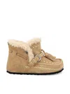 Taji Tassel-embellished Suede Boots In Neutral