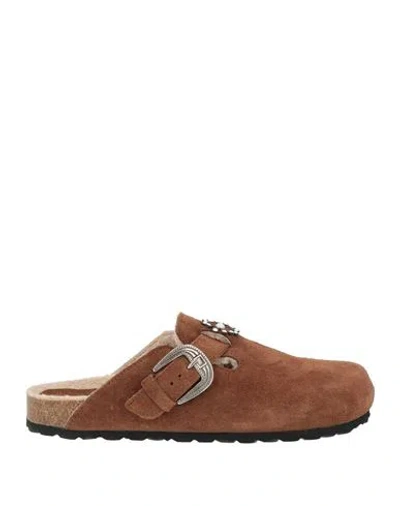 Taji Woman Mules & Clogs Light Brown Size 6 Leather