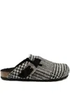 Taji X Faliero Sarti Tweed Mules In Black
