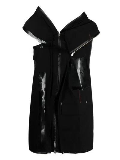 Takahiromiyashita The Soloist Asymmetrical Distressed Sleeveless Jacket In Black