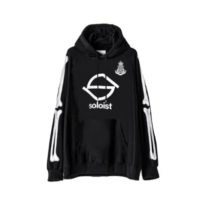 Takahiromiyashita The Soloist Black Bone Type02 Hoodie In Black X White