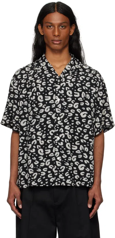 Takahiromiyashita The Soloist Black & Gray Leopard Shirt