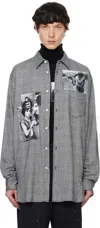 Takahiromiyashita The Soloist Black & White Loose-fit Shirt In Grencheck