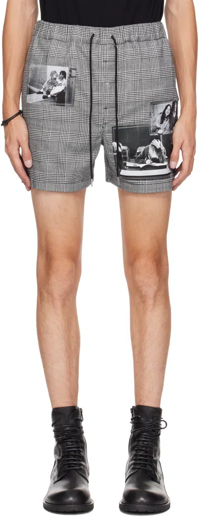 Takahiromiyashita The Soloist Black & White Trunks Shorts In Grencheck
