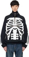 Takahiromiyashita The Soloist Black Anorak Jacket In Black X White Bone