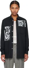 Takahiromiyashita The Soloist Black Loose Fit Regular Collar Shirt In Black