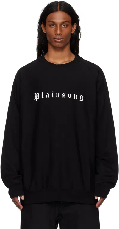 Takahiromiyashita The Soloist Black Oversized Crew Neck 'plainsong' Sweatshirt