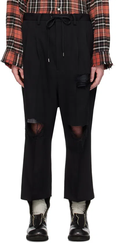 Takahiromiyashita The Soloist Black Two Tuck Trousers