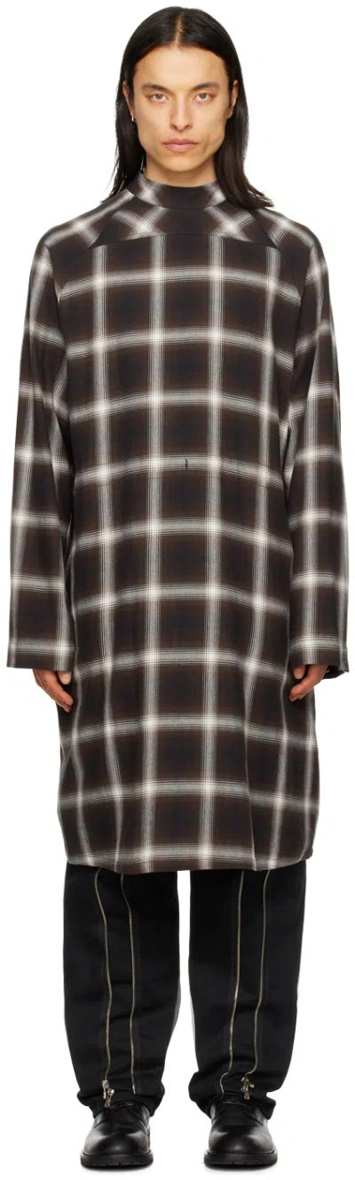 Takahiromiyashita The Soloist Brown Check Shirt