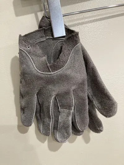Pre-owned Takahiromiyashita The Soloist Deer Suede Gloves In Gray