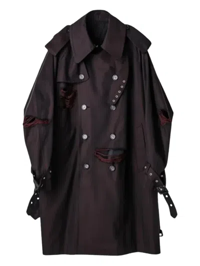 TAKAHIROMIYASHITA THE SOLOIST DOUBLE-BREASTED "BLACK" TRENCH COAT