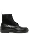 Takahiromiyashita The Soloist Lace-up Ankle-length Leather Boots In Schwarz
