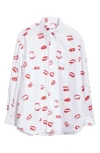 TAKAHIROMIYASHITA THE SOLOIST LIPS PRINT BUTTON-DOWN SHIRT