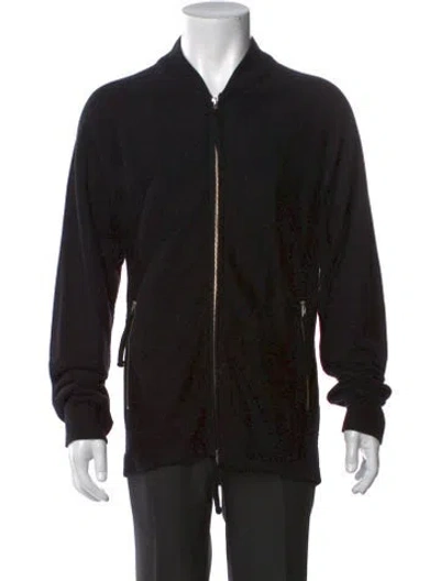 Pre-owned Takahiromiyashita The Soloist Mock Neck Long Sleeve Cardigan In Black