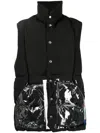 Takahiromiyashita The Soloist Quilted Funnel Neck Gilet In Black
