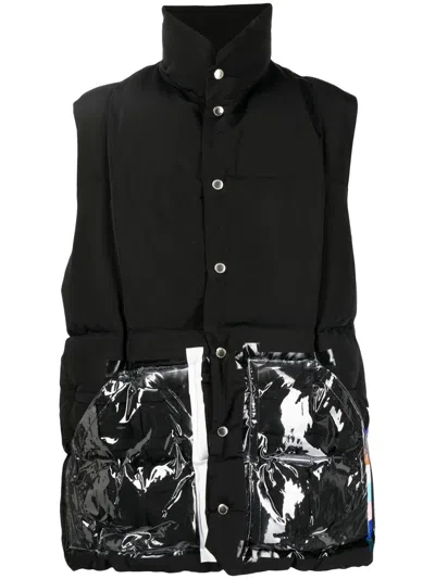 Takahiromiyashita The Soloist Quilted Funnel Neck Gilet In Black