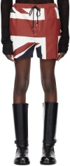 Takahiromiyashita The Soloist Red Trunks Shorts In Tricolor