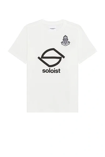 Takahiromiyashita The Soloist S Logo And Bone Emblem Pocket Tee In White