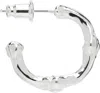 Takahiromiyashita The Soloist Silver Bone Shaped M Single Earring In Silver