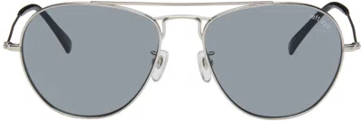 Takahiromiyashita The Soloist Silver William Sunglasses In Black