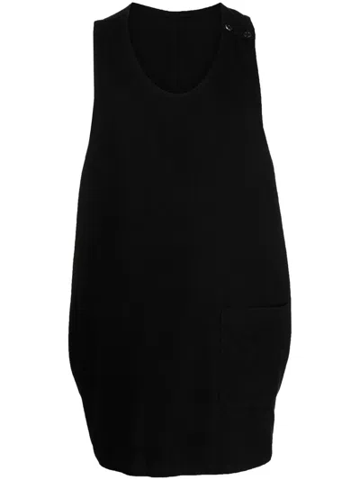 Takahiromiyashita The Soloist Sleeveless Long Tank Top In Schwarz