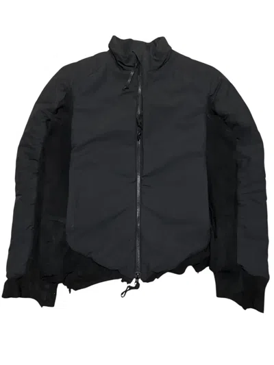 Pre-owned Takahiromiyashita The Soloist Soloist Aw15 Deerskin Primaloft Puffer Bomber Jacket In Black