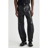 Takahiromiyashita The Soloist Takahiromiyashita Thesoloist. Bone Appliqué Carpenter Jeans In Black X Black Bone