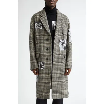 Takahiromiyashita The Soloist Takahiromiyashita Thesoloist. Chesterfield Houndstooth Wool Coat In Grencheck