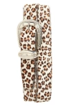 Takahiromiyashita The Soloist Takahiromiyashita Thesoloist. Multiplex Genuine Calf Hair Belt In White Leopard X Brown Zebra