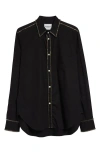 Takahiromiyashita The Soloist Takahiromiyashita Thesoloist. Stud Embellished Reglar Collar Broad Button-up Shirt