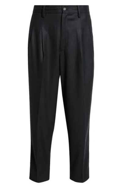 Takahiromiyashita The Soloist Takahiromiyashita Thesoloist. Two Tuck Wool Trousers In Black