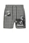 Takahiromiyashita The Soloist Black & White Trunks Shorts In Glencheck