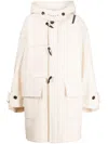 Takahiromiyashita The Soloist Wool Duffle Coat In Weiss