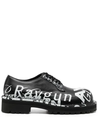 Takahiromiyashita The Soloist X Kids Love Gaite Leather Derby Shoes In Black