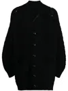 Takahiromiyashita The Soloist Zip-detail Aran-knit Cardigan In Black