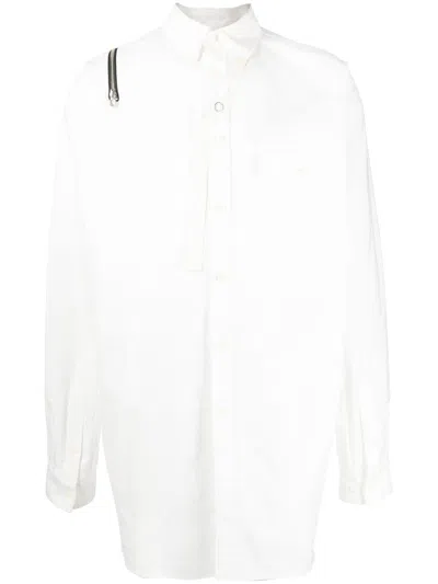 Takahiromiyashita The Soloist Hemd Mit Reissverschlussdetail In White