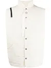 Takahiromiyashita The Soloist Zip-detail Padded Gilet Jacket In Weiss