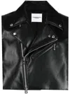Takahiromiyashita The Soloist Black Motorcycle Dickie Faux-leather Vest In Black