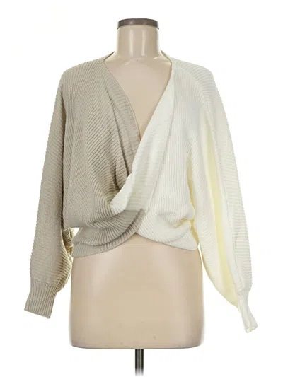 Pre-owned Takara Cardigan Sweater In White